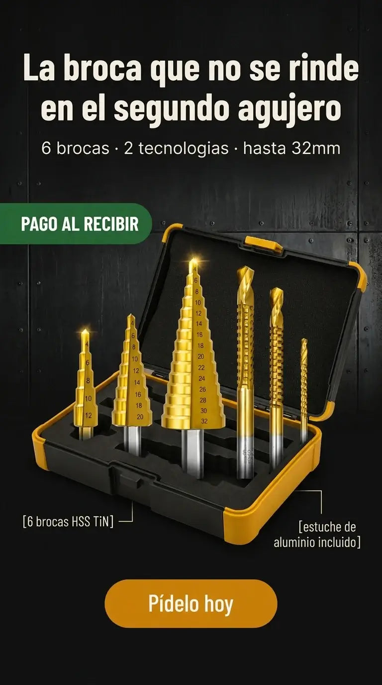 Broca Titan - Kit completo de 6 brocas + estuche