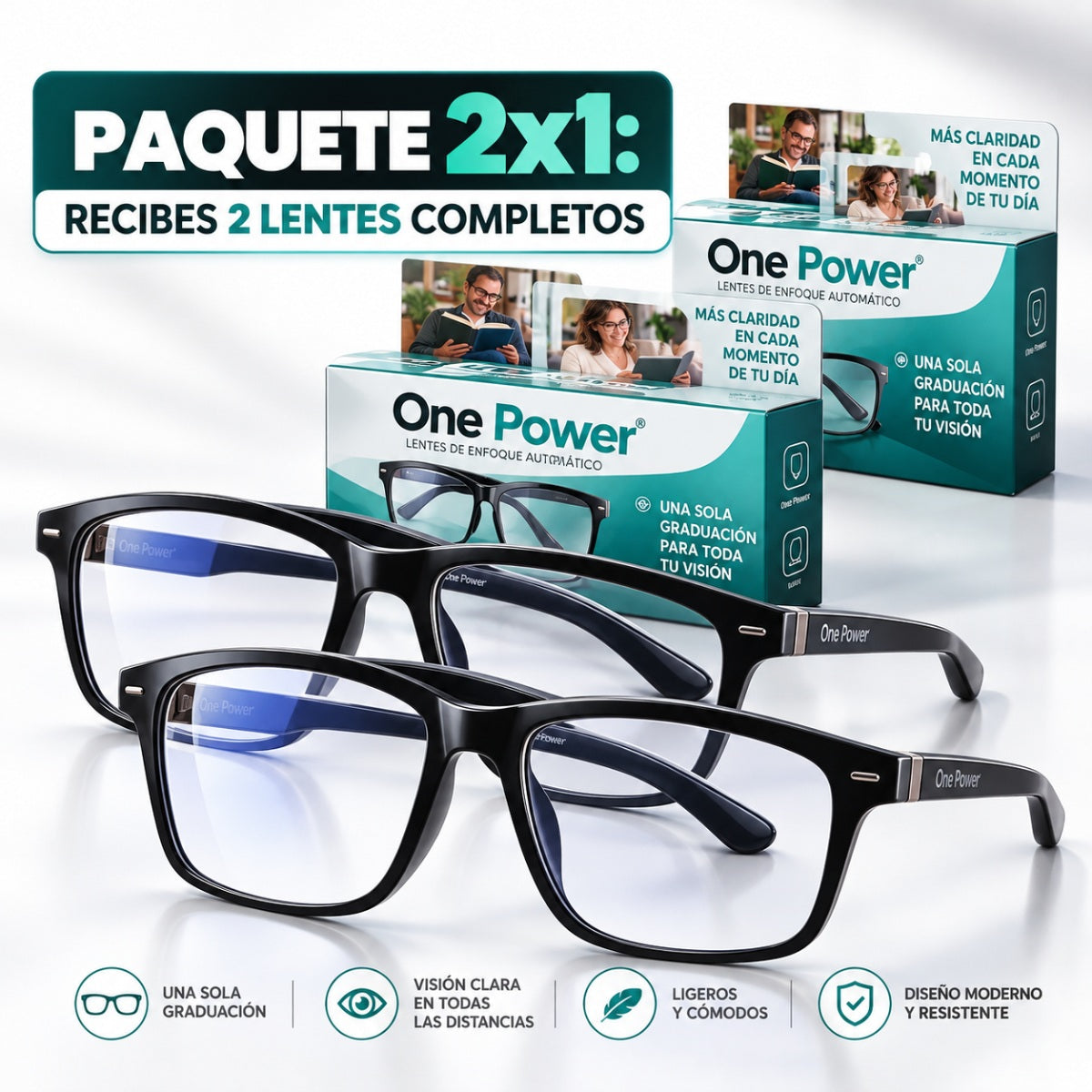 Paquete 2x1: 2 Lentes One Power