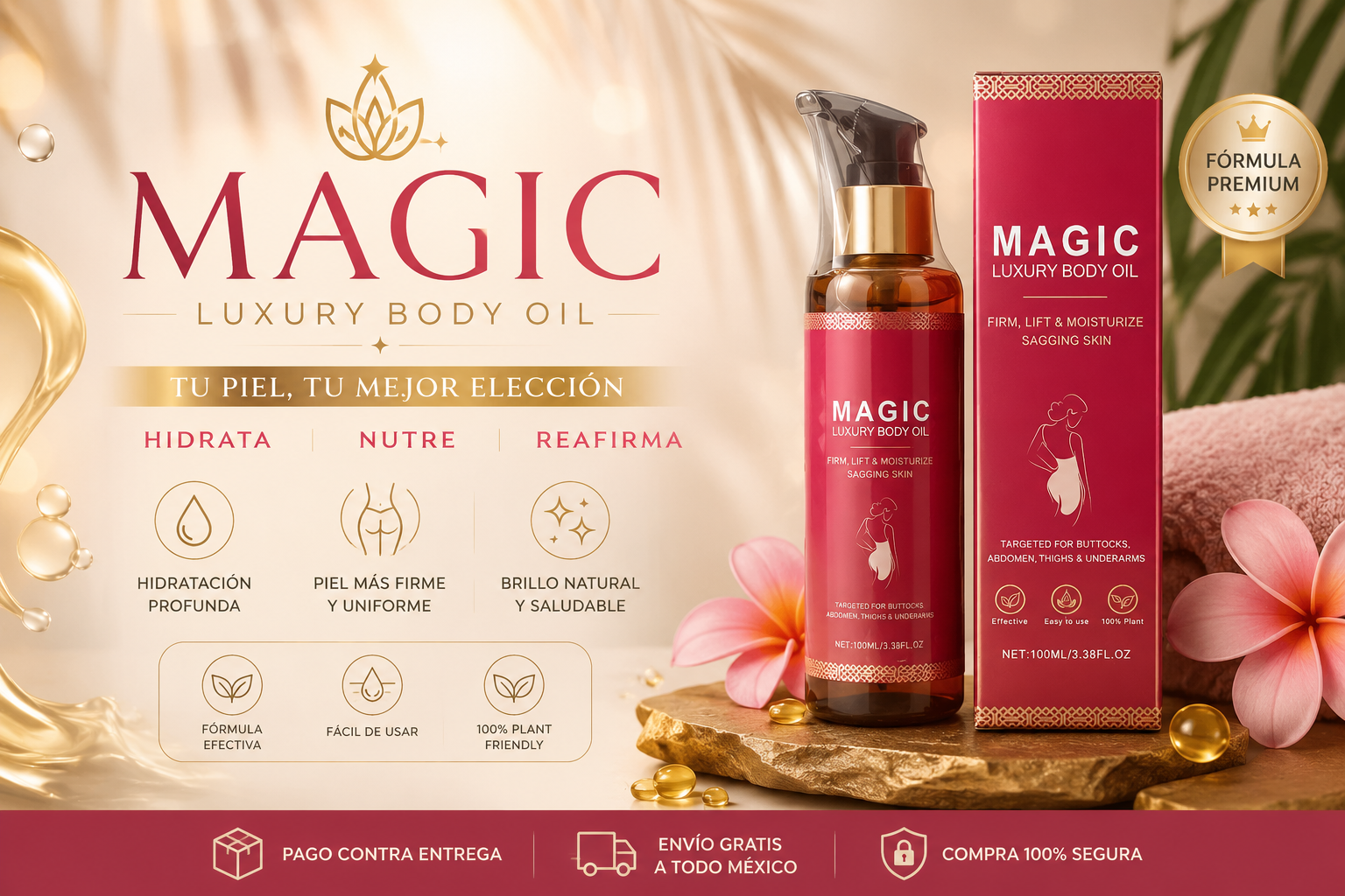 Magic Luxury Body Oil™ | Hidratación y Luminosidad para tu Piel
